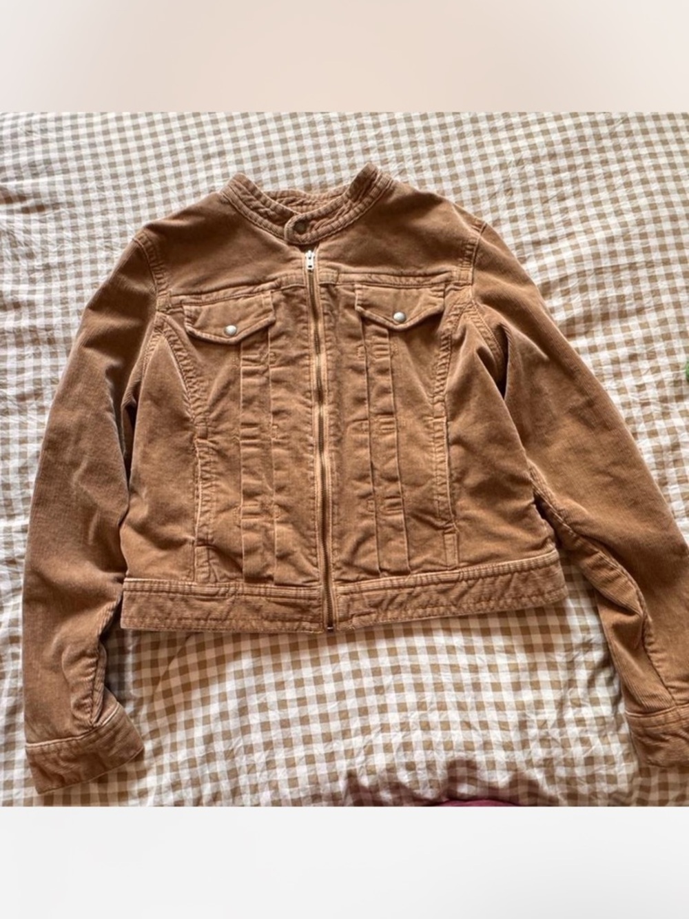 Tommy Hilfiger Brown Zip-Front Jean Jacket